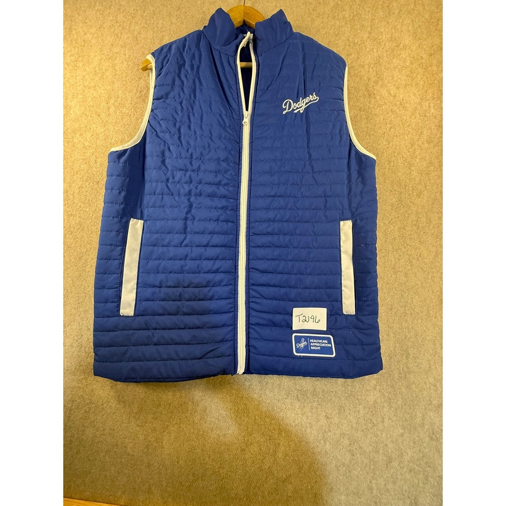 Los Angeles Dodgers Healthcare Appreciation Night Puffer Vest Blue Mens Medium